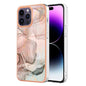 Electroplating Marble Dual-side IMD Phone Case, For iPhone 16 Pro Max, For iPhone 16 Pro, For iPhone 16 Plus, For iPhone 16