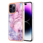 Electroplating Marble Dual-side IMD Phone Case, For iPhone 16 Pro Max, For iPhone 16 Pro, For iPhone 16 Plus, For iPhone 16