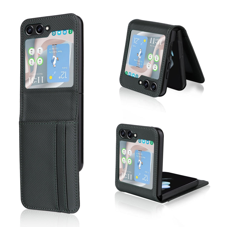 Card Slot PU Leather PC Phone Case, For Samsung Galaxy Z Flip7 FE / Z Flip6, For Samsung Galaxy Z Flip7, For Samsung Galaxy Z Flip5