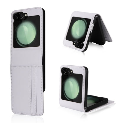 Card Slot PU Leather PC Phone Case, For Samsung Galaxy Z Flip7 FE / Z Flip6, For Samsung Galaxy Z Flip7, For Samsung Galaxy Z Flip5