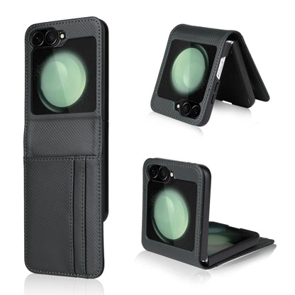 Card Slot PU Leather PC Phone Case, For Samsung Galaxy Z Flip7 FE / Z Flip6, For Samsung Galaxy Z Flip7, For Samsung Galaxy Z Flip5