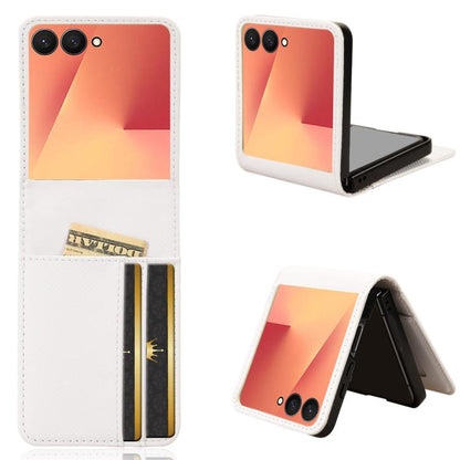 Card Slot PU Leather PC Phone Case, For Samsung Galaxy Z Flip7 FE / Z Flip6, For Samsung Galaxy Z Flip7, For Samsung Galaxy Z Flip5