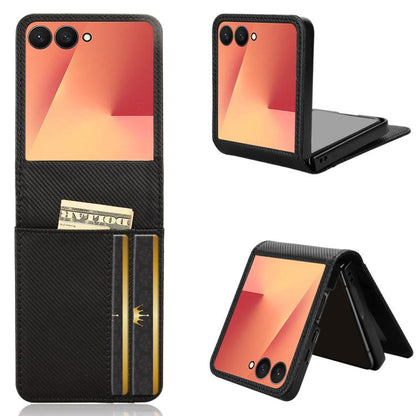 Card Slot PU Leather PC Phone Case, For Samsung Galaxy Z Flip7 FE / Z Flip6, For Samsung Galaxy Z Flip7, For Samsung Galaxy Z Flip5