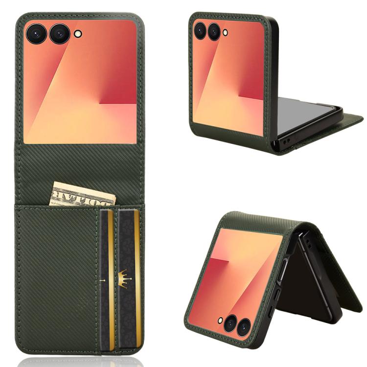 Card Slot PU Leather PC Phone Case, For Samsung Galaxy Z Flip7 FE / Z Flip6, For Samsung Galaxy Z Flip7, For Samsung Galaxy Z Flip5