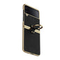 Electroplated Embossed Leather Phone Case with Ring