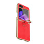 Electroplated Embossed Leather Phone Case with Ring