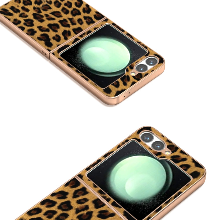 Nano Plating Leopard Print Phone Case, For Samsung Galaxy Z Flip6 / Flip7 FE, For Samsung Galaxy Z Fold5, For Samsung Galaxy Z Flip5