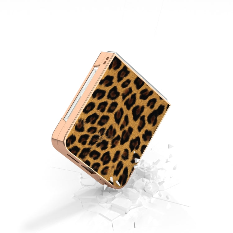 Nano Plating Leopard Print Phone Case, For Samsung Galaxy Z Flip6 / Flip7 FE, For Samsung Galaxy Z Fold5, For Samsung Galaxy Z Flip5