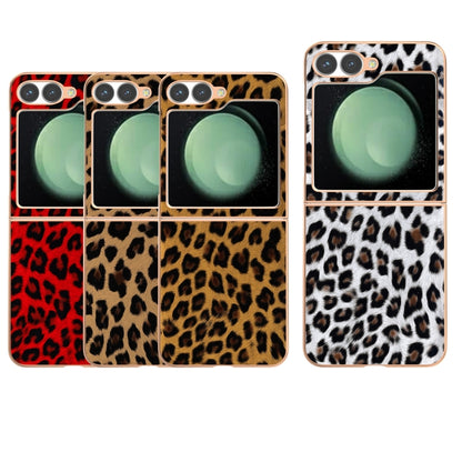 Nano Plating Leopard Print Phone Case, For Samsung Galaxy Z Flip6 / Flip7 FE, For Samsung Galaxy Z Fold5, For Samsung Galaxy Z Flip5