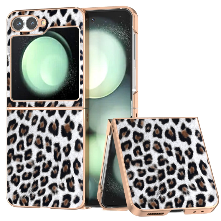 Nano Plating Leopard Print Phone Case, For Samsung Galaxy Z Flip6 / Flip7 FE, For Samsung Galaxy Z Fold5, For Samsung Galaxy Z Flip5