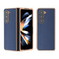 Genuine Leather Xiaoya Series Nano Plating Phone Case, For Samsung Galaxy Z Flip5, For Samsung Galaxy Z Fold5