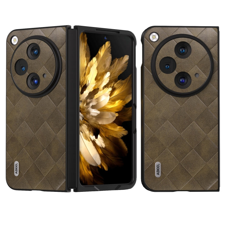 ABEEL Weave Plaid PU Phone Case, For OPPO Find N3, For OPPO Reno 10 / 10 Pro Global, For OPPO Find N3 Flip