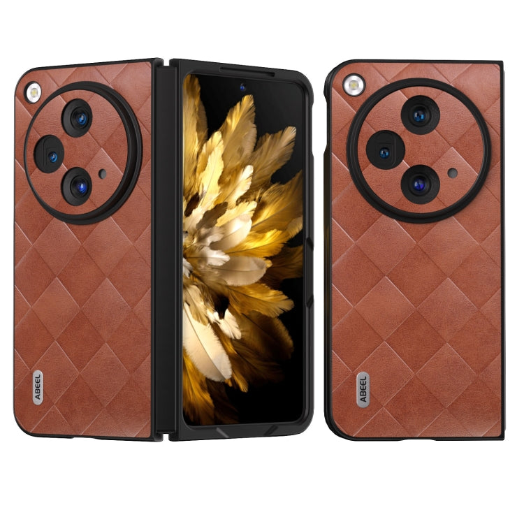 ABEEL Weave Plaid PU Phone Case, For OPPO Find N3, For OPPO Reno 10 / 10 Pro Global, For OPPO Find N3 Flip