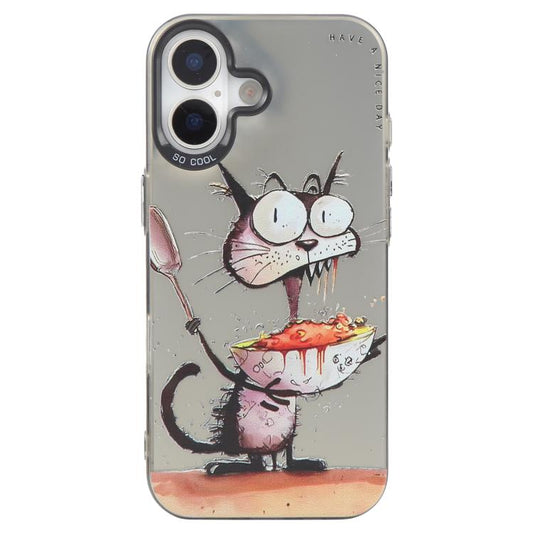 Animal Pattern Oil Painting Series PC + TPU Phone Case, For iPhone 16 Plus