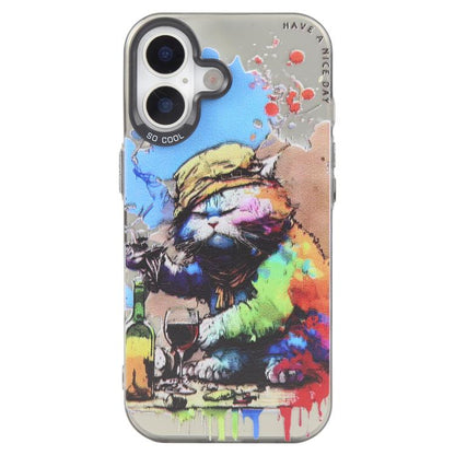 Animal Pattern Oil Painting Series PC + TPU Phone Case, For iPhone 16