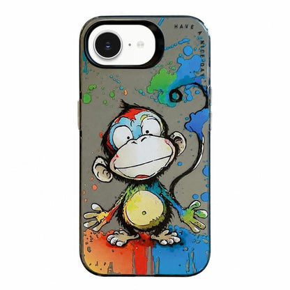 Animal Pattern Oil Painting Series PC + TPU Phone Case, For iPhone 17e / 16e