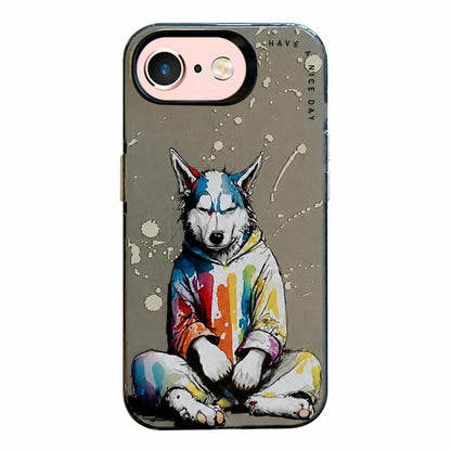 Animal Pattern Oil Painting Series PC + TPU Phone Case, For iPhone 6s Plus / 6 Plus