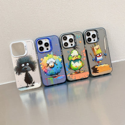 Animal Pattern Oil Painting Series PC + TPU Phone Case, For iPhone 17e / 16e