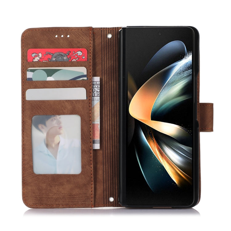 Horizontal Flip Leather Phone Case with Long Lanyard, For Samsung Galaxy Z Fold5, For Samsung Galaxy Z Flip5