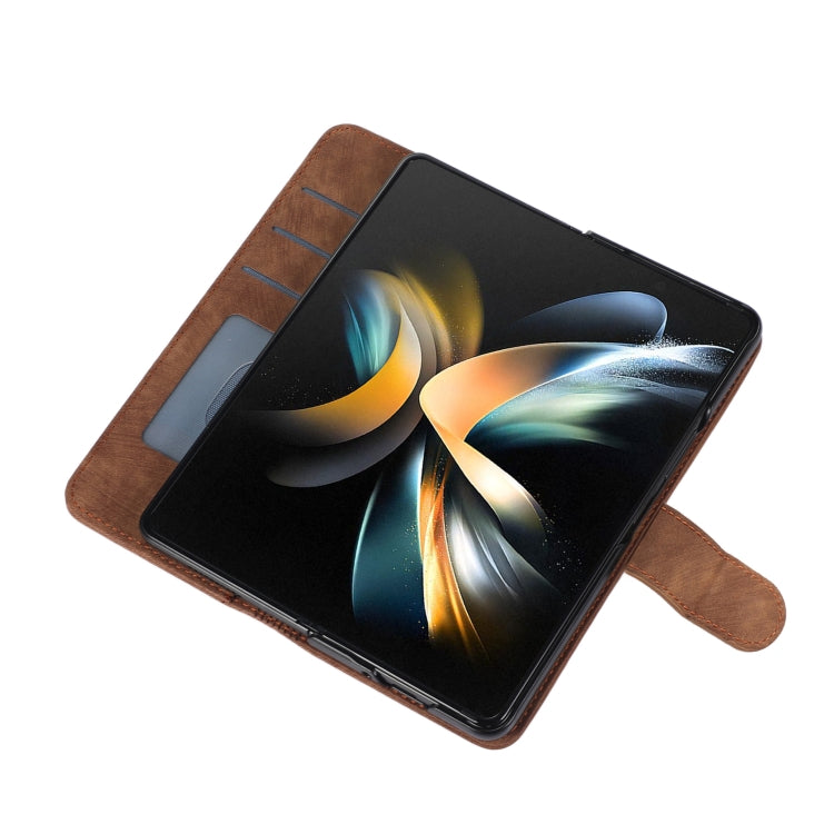 Horizontal Flip Leather Phone Case with Long Lanyard, For Samsung Galaxy Z Fold5, For Samsung Galaxy Z Flip5