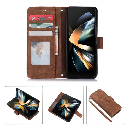 Horizontal Flip Leather Phone Case with Long Lanyard, For Samsung Galaxy Z Fold5, For Samsung Galaxy Z Flip5