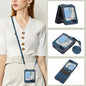Horizontal Flip Leather Phone Case with Long Lanyard, For Samsung Galaxy Z Fold5, For Samsung Galaxy Z Flip5