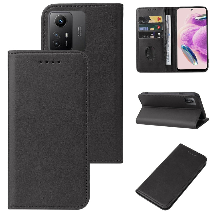 Magnetic Closure Leather Phone Case, For Xiaomi Poco M6 Pro 5G, For Xiaomi Redmi 12 5G, For Xiaomi Redmi Note 12R, For Xiaomi 13T / 13T Pro, For Xiaomi Redmi 12 4G, For Xiaomi Poco F5 Pro, For Xiaomi Redmi Note 12S