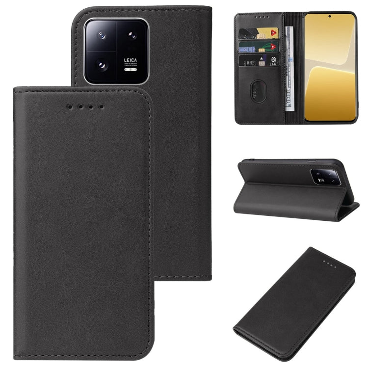 Magnetic Closure Leather Phone Case, For Xiaomi Poco M6 Pro 5G, For Xiaomi Redmi 12 5G, For Xiaomi Redmi Note 12R, For Xiaomi 13T / 13T Pro, For Xiaomi Redmi 12 4G, For Xiaomi Poco F5 Pro, For Xiaomi Redmi Note 12S