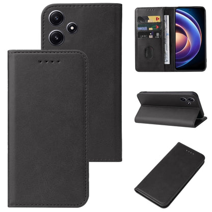 Magnetic Closure Leather Phone Case, For Xiaomi Poco M6 Pro 5G, For Xiaomi Redmi 12 5G, For Xiaomi Redmi Note 12R, For Xiaomi 13T / 13T Pro, For Xiaomi Redmi 12 4G, For Xiaomi Poco F5 Pro, For Xiaomi Redmi Note 12S