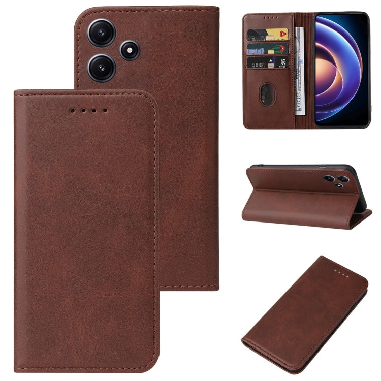 Magnetic Closure Leather Phone Case, For Xiaomi Poco M6 Pro 5G, For Xiaomi Redmi 12 5G, For Xiaomi Redmi Note 12R, For Xiaomi 13T / 13T Pro, For Xiaomi Redmi 12 4G, For Xiaomi Poco F5 Pro, For Xiaomi Redmi Note 12S