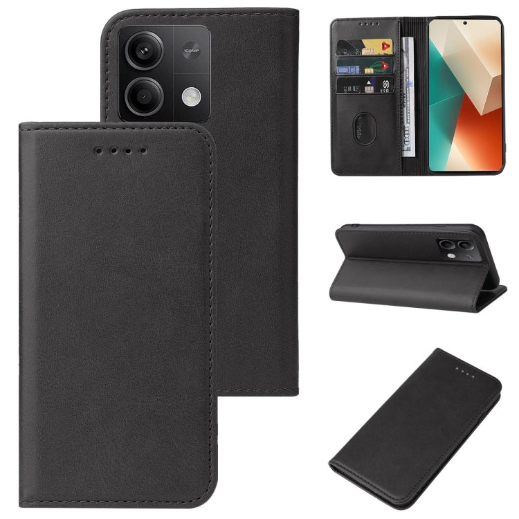 Magnetic Closure Leather Phone Case, For Xiaomi 14 Ultra, For Xiaomi Poco C65 / Redmi 13C, For Xiaomi 14 Pro, For Xiaomi 14, For Xiaomi Redmi Note 13 5G, For Xiaomi Redmi Note 13 Pro+, For Xiaomi Redmi Note 13 Pro 5G