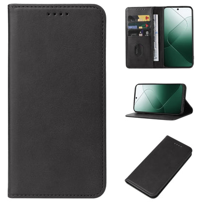 Magnetic Closure Leather Phone Case, For Xiaomi 14 Ultra, For Xiaomi Poco C65 / Redmi 13C, For Xiaomi 14 Pro, For Xiaomi 14, For Xiaomi Redmi Note 13 5G, For Xiaomi Redmi Note 13 Pro+, For Xiaomi Redmi Note 13 Pro 5G