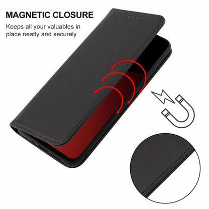 Magnetic Closure Leather Phone Case, For Xiaomi Civi 4 Pro, For Xiaomi Poco M6 Pro 4G, For Xiaomi Redmi Note 13 Pro 4G, For Xiaomi Redmi A3, For Xiaomi Redmi Note 13 4G, For Xiaomi Redmi K70E, For Xiaomi Redmi Note 13R Pro