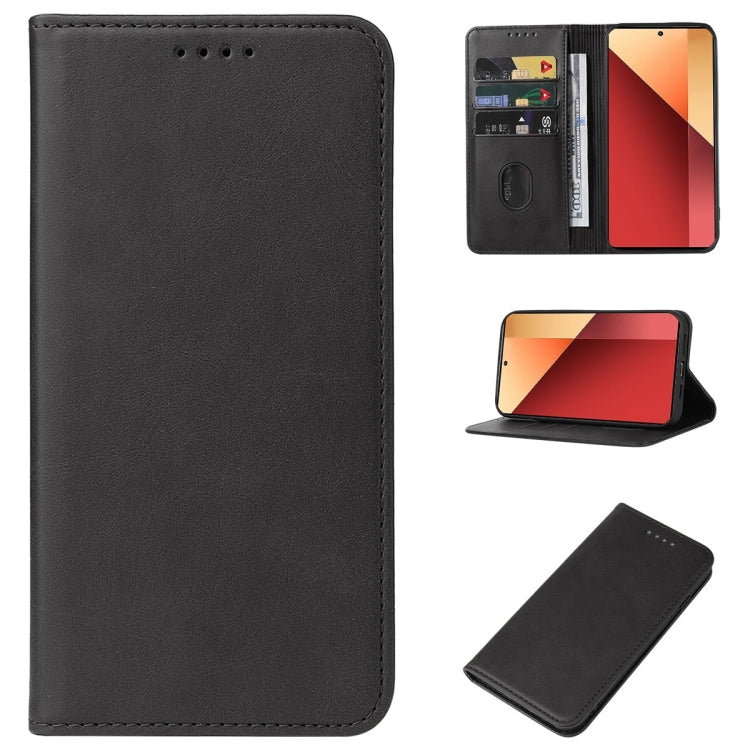 Magnetic Closure Leather Phone Case, For Xiaomi Civi 4 Pro, For Xiaomi Poco M6 Pro 4G, For Xiaomi Redmi Note 13 Pro 4G, For Xiaomi Redmi A3, For Xiaomi Redmi Note 13 4G, For Xiaomi Redmi K70E, For Xiaomi Redmi Note 13R Pro