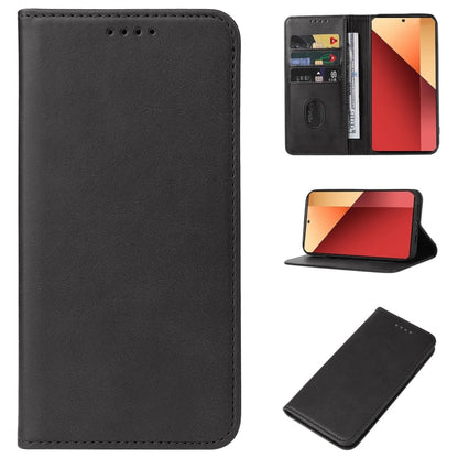 Magnetic Closure Leather Phone Case, For Xiaomi Civi 4 Pro, For Xiaomi Poco M6 Pro 4G, For Xiaomi Redmi Note 13 Pro 4G, For Xiaomi Redmi A3, For Xiaomi Redmi Note 13 4G, For Xiaomi Redmi K70E, For Xiaomi Redmi Note 13R Pro