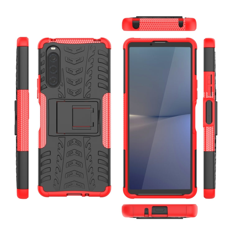 Tire Texture TPU + PC Phone Case with Holder