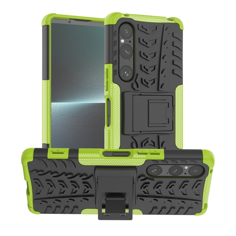 Tire Texture TPU + PC Phone Case with Holder