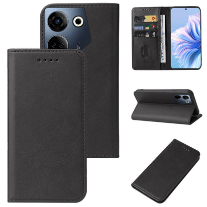 Magnetic Closure Leather Phone Case, For Tecno Camon 30 4G/5G, For Tecno Pova 5 Pro, For Tecno Pova Neo 3, For Tecno Camon 20 Pro 4G, For Tecno Spark 10, For Tecno Spark 10 Pro