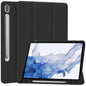 3-Fold Pure Color TPU Smart Leather Tablet Case with Pen Slot