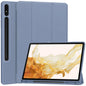 3-Fold Pure Color TPU Smart Leather Tablet Case with Pen Slot