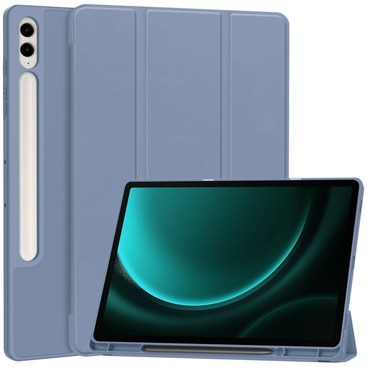 3-Fold Pure Color TPU Smart Leather Tablet Case with Pen Slot, For Samsung Galaxy Tab S9 FE / S10 FE, For Samsung Galaxy Tab S10 FE+, For Samsung Galaxy Tab S9 FE+ / S10+, For Samsung Galaxy Tab S9