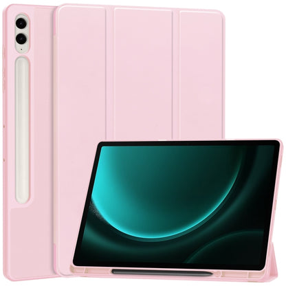 3-Fold Pure Color TPU Smart Leather Tablet Case with Pen Slot, For Samsung Galaxy Tab S9 FE / S10 FE, For Samsung Galaxy Tab S10 FE+, For Samsung Galaxy Tab S9 FE+ / S10+, For Samsung Galaxy Tab S9