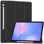 3-Fold Pure Color TPU Smart Leather Tablet Case with Pen Slot