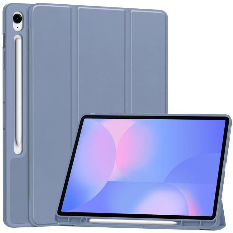 3-Fold Pure Color TPU Smart Leather Tablet Case with Pen Slot, For Samsung Galaxy Tab S9 FE / S10 FE, For Samsung Galaxy Tab S10 FE+, For Samsung Galaxy Tab S9 FE+ / S10+, For Samsung Galaxy Tab S9