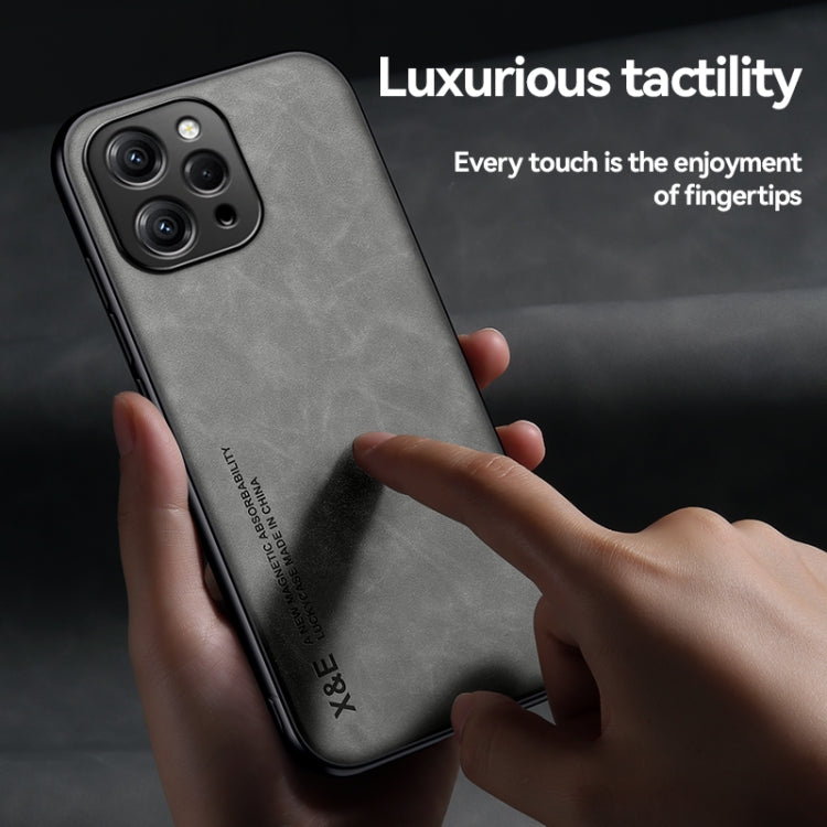 Skin Feel Magnetic Leather Back Phone Case