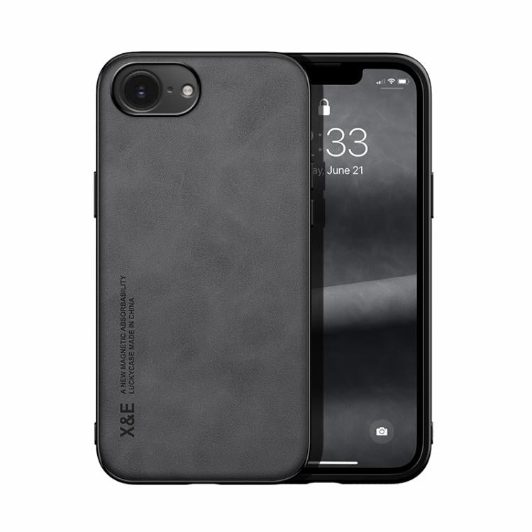 Skin Feel Magnetic Leather Back Phone Case, For iPhone 18 Pro / 17 Pro, For iPhone 18 Pro Max / 17 Pro Max, For iPhone 17e / 16e, For iPhone 17, For iPhone Air, For iPhone 16 Pro Max
