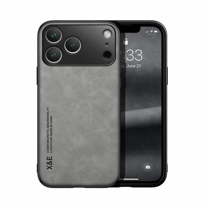 Skin Feel Magnetic Leather Back Phone Case, For iPhone 18 Pro / 17 Pro, For iPhone 18 Pro Max / 17 Pro Max, For iPhone 17e / 16e, For iPhone 17, For iPhone Air, For iPhone 16 Pro Max