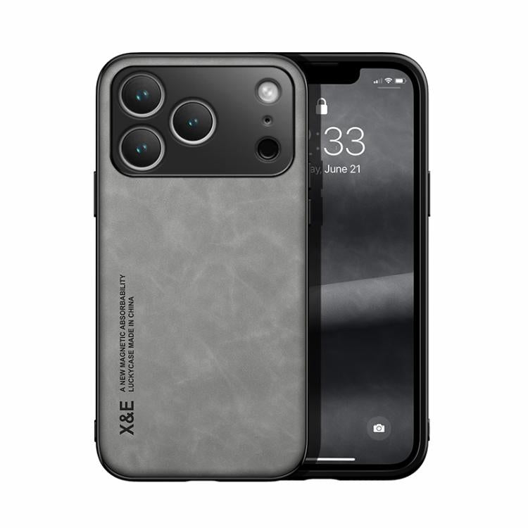 Skin Feel Magnetic Leather Back Phone Case, For iPhone 18 Pro / 17 Pro, For iPhone 18 Pro Max / 17 Pro Max, For iPhone 17e / 16e, For iPhone 17, For iPhone Air, For iPhone 16 Pro Max