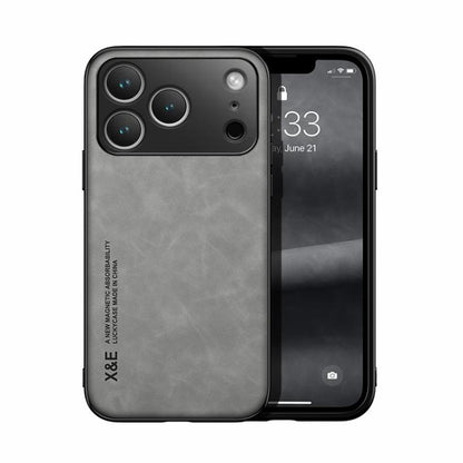 Skin Feel Magnetic Leather Back Phone Case, For iPhone 18 Pro / 17 Pro, For iPhone 18 Pro Max / 17 Pro Max, For iPhone 17e / 16e, For iPhone 17, For iPhone Air, For iPhone 16 Pro Max
