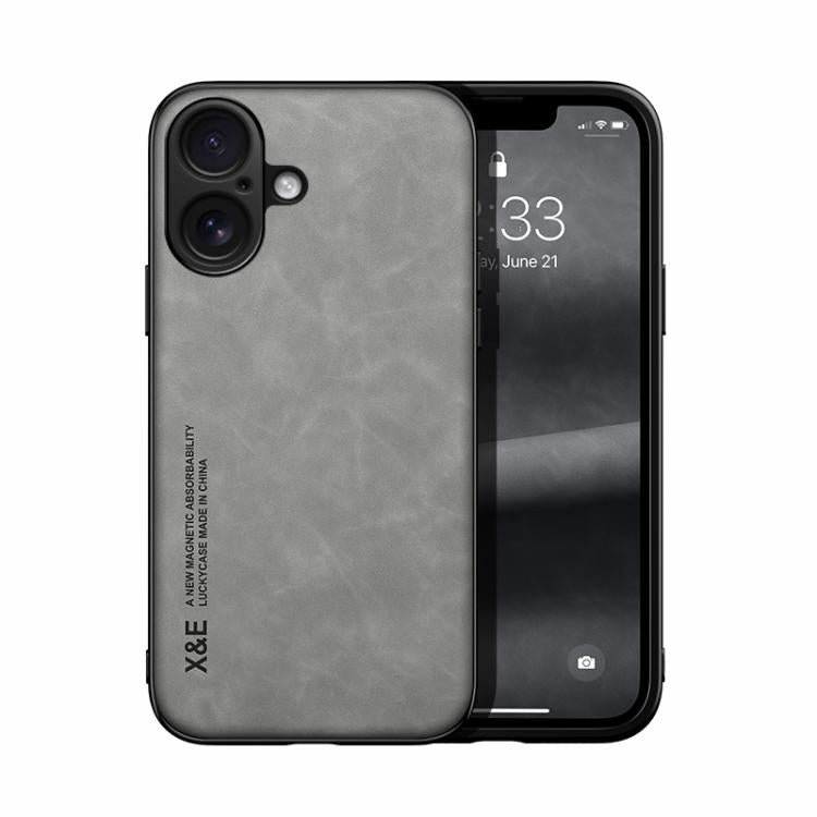 Skin Feel Magnetic Leather Back Phone Case, For iPhone 18 Pro / 17 Pro, For iPhone 18 Pro Max / 17 Pro Max, For iPhone 17e / 16e, For iPhone 17, For iPhone Air, For iPhone 16 Pro Max